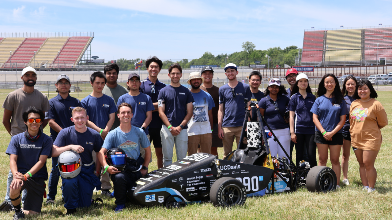 Team picture with FE11 on the Michigan International Speedway