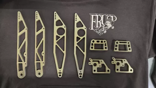 gold painted pedals