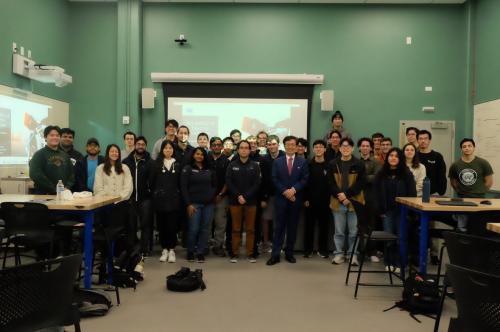 Team members at Dr. Zhou's lecture