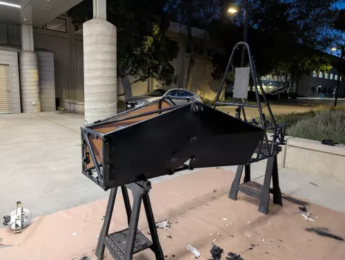 chassis painted black