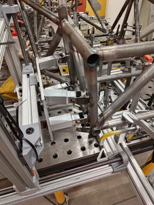 A arms welded onto the chassis