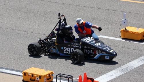 FE11 at the starting line for the acceleration event in Michigan